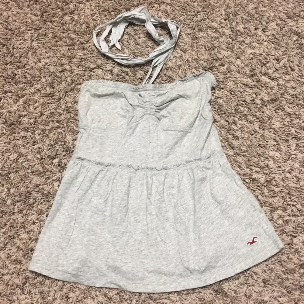 Gray Hollister Halter Top